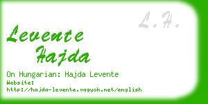 levente hajda business card